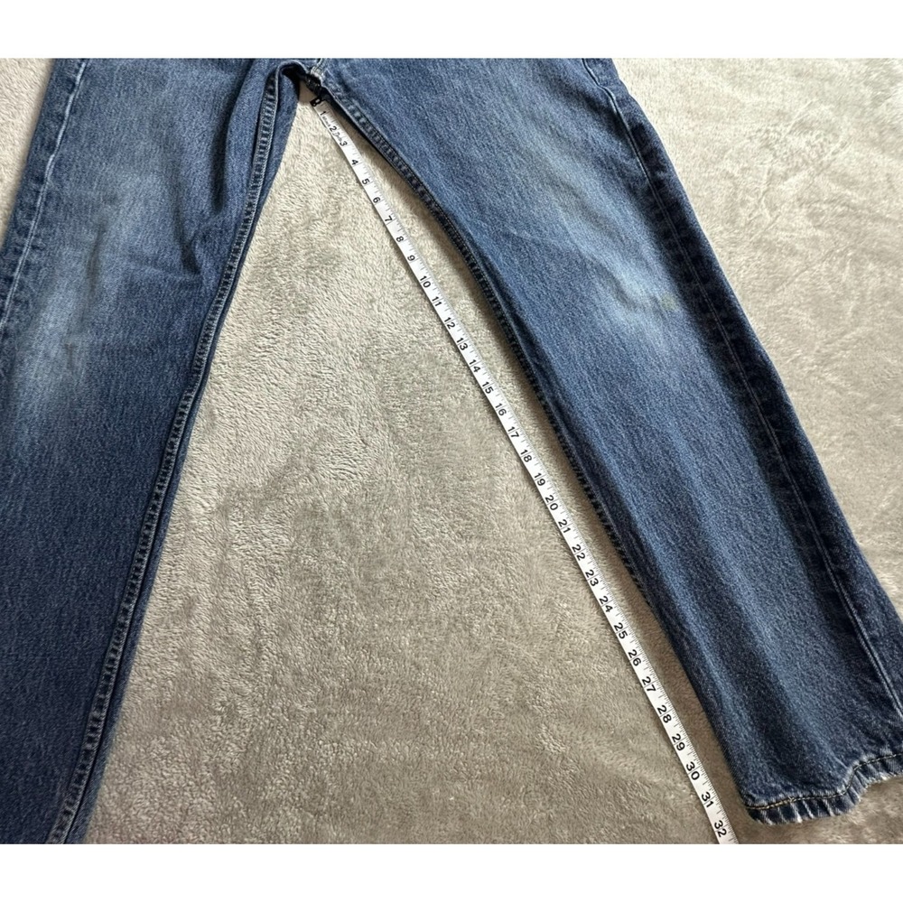 Levi's 505 Regular Fit Jeans Men's 36W x 34L - Fits 37x32 Blue Medium Stonewash - Picture 5 of 12